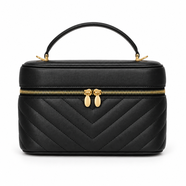 Celeste Vanity Bag – Black — front view
