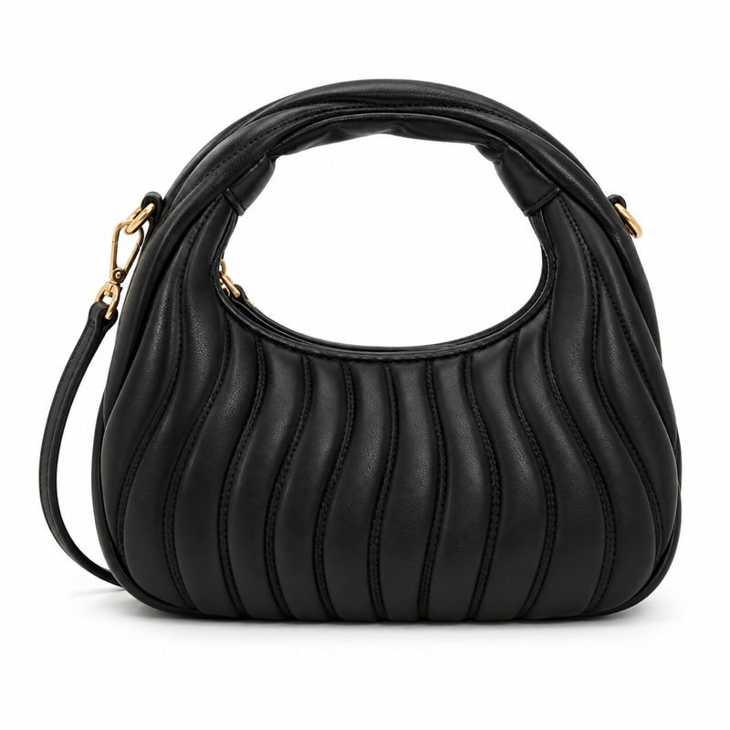 Ondine Mini Hobo Bag – Black — front view