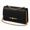 Soline Chain Bag – Black — three-quarter view