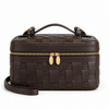 Tressa Woven Vanity Bag – Espresso — front view