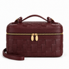 Tressa Woven Vanity Bag – Wine — front view